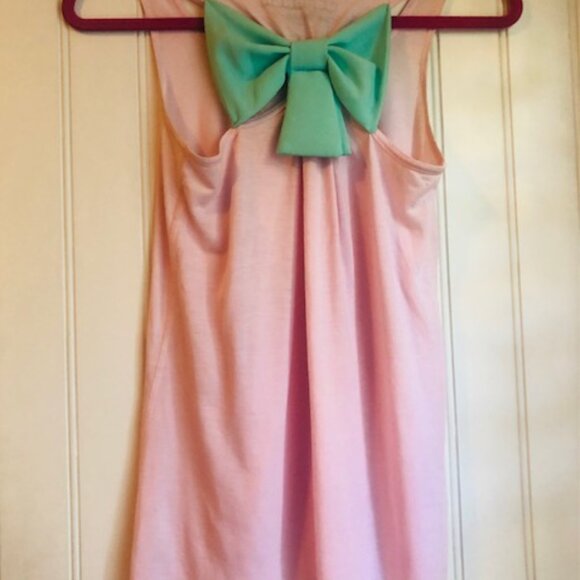 Japan LA My Melody Pink Tank Top Shirt Teal Bow Ice Cream Cone Small - Picture 2 of 11